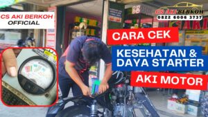 cara cek kesehatan & daya starter aki motor
